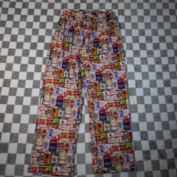 Beers of wisconsin drawstring lounge pj pajama pants -beer lovers XL - Picture 2 of 12